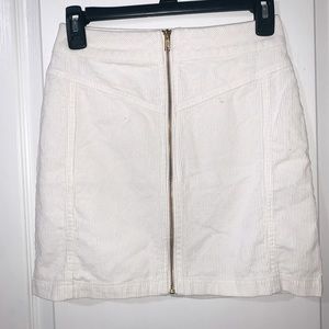 White zip up skirt